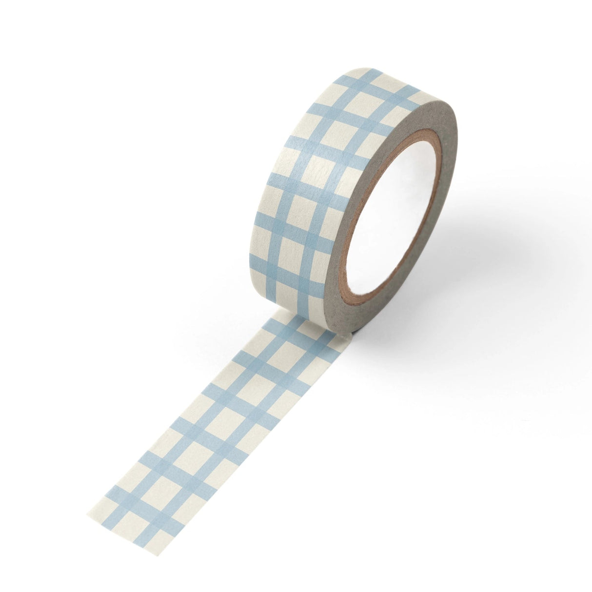 Keep the sweet summer vibes going all year long with our sky blue gingham washi tape. Personalize the pages of your journal, add some flare to a greeting card or even your phone case. Lightweight but durable and easy to tear, this perfectly pretty pattern will be a bright addition no matter the season.
Additional Details:
- 15 mm width
- 10 m length