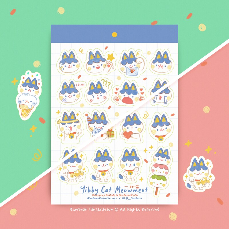Here is where whimsical illustrations and delightful goodies come to life. Add a touch of artistry to your world.
Sticker sheer featuring artwork from Blue Bean Illustrations
Approximately 4.5in x 5.5in
Comes with one sticker sheet