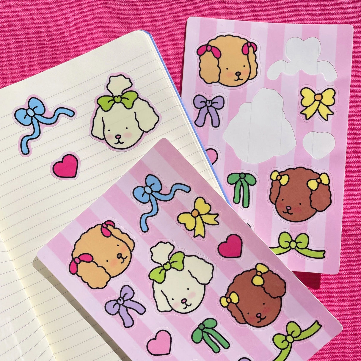 Bobbie Goods Sticker Sheet - Bows Bows Bows!
Sheet of 12 stickers
Sheet is 4" x 6"
Glossy finish
