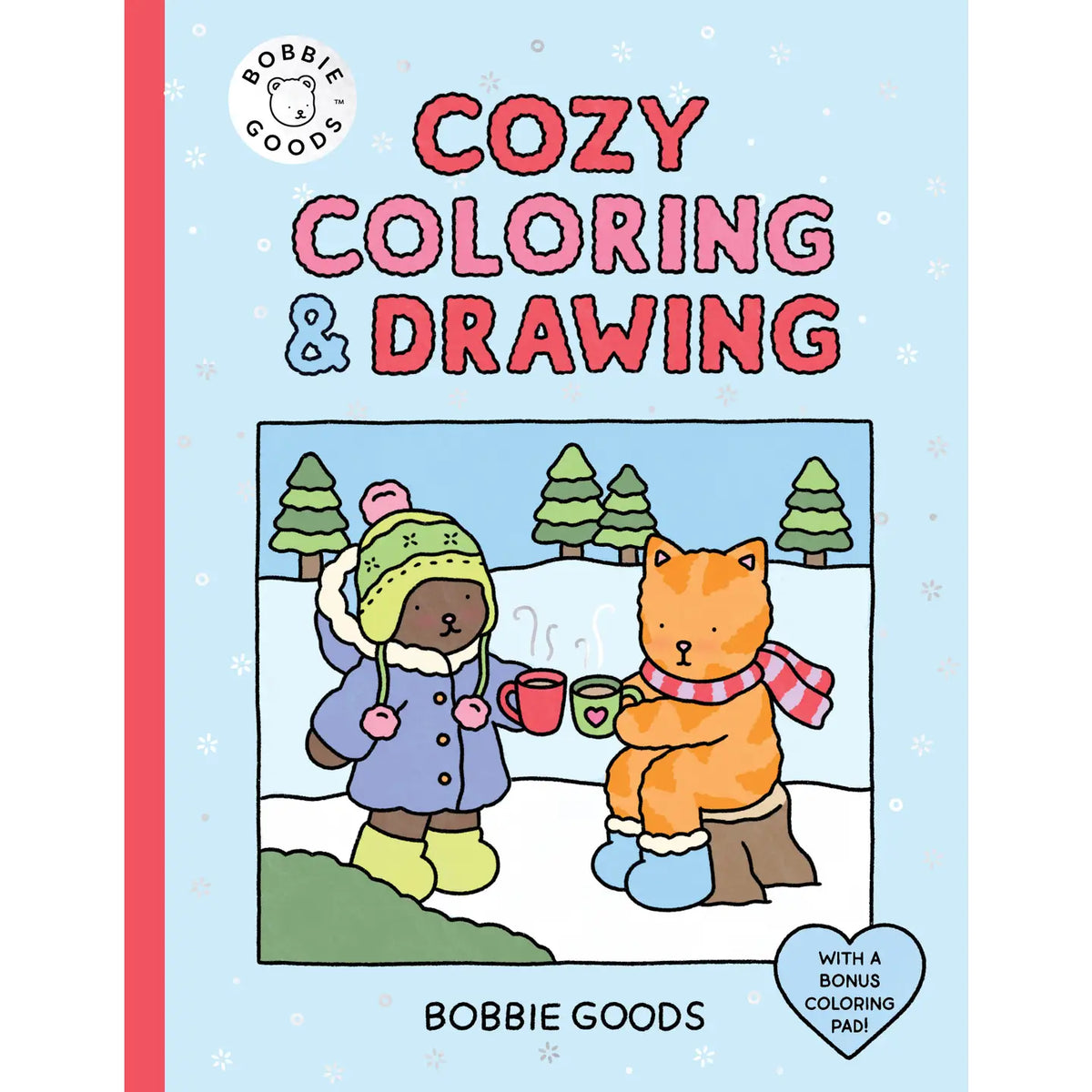 Bobbie Goods - Cozy Coloring & Drawing
Brrrr!! ❄️ This two-in-one book offers 32 pages of step-by-step drawing projects that guide budding artists through creating cozy Bobbie Goods characters, winter scenes, and adorable objects. In addition to the tutorials, an attached pad includes 6 unique winter coloring pages and 6 memo sheets.
Inside, you’ll find:
Step-by-step winter theme drawing tutorials
An attached pad with 6 cozy coloring pages and 6 cute drawing pages
