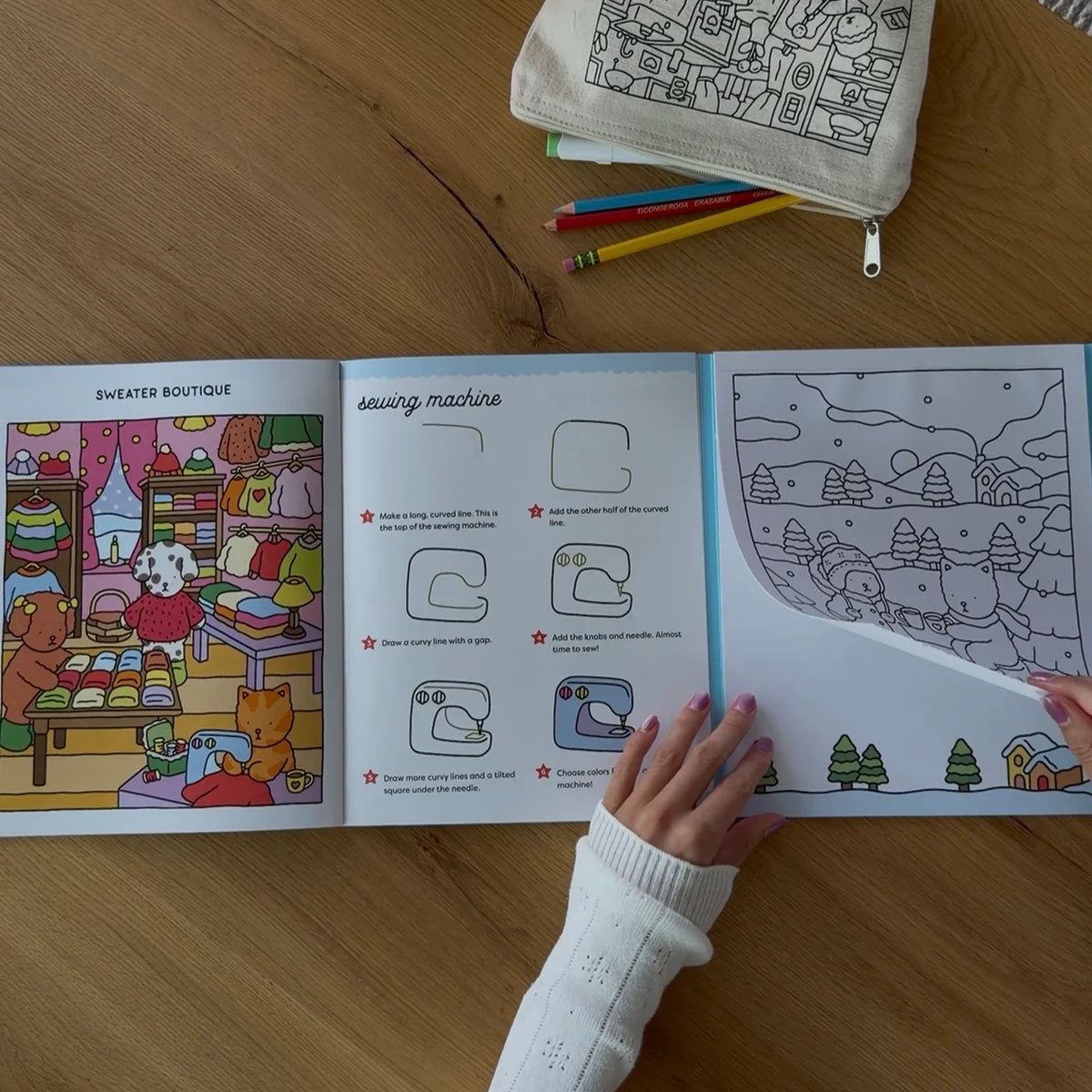 Bobbie Goods - Cozy Coloring & Drawing
Brrrr!! ❄️ This two-in-one book offers 32 pages of step-by-step drawing projects that guide budding artists through creating cozy Bobbie Goods characters, winter scenes, and adorable objects. In addition to the tutorials, an attached pad includes 6 unique winter coloring pages and 6 memo sheets.
Inside, you’ll find:
Step-by-step winter theme drawing tutorials
An attached pad with 6 cozy coloring pages and 6 cute drawing pages
