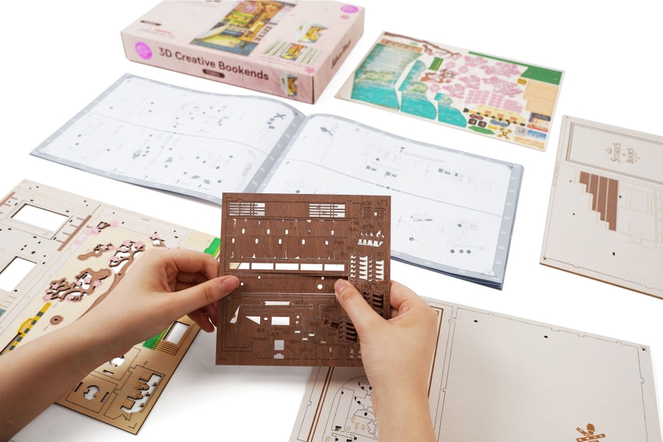 Kit de rincón de lectura Sakura Densya para hacer tú mismo una casa en miniatura