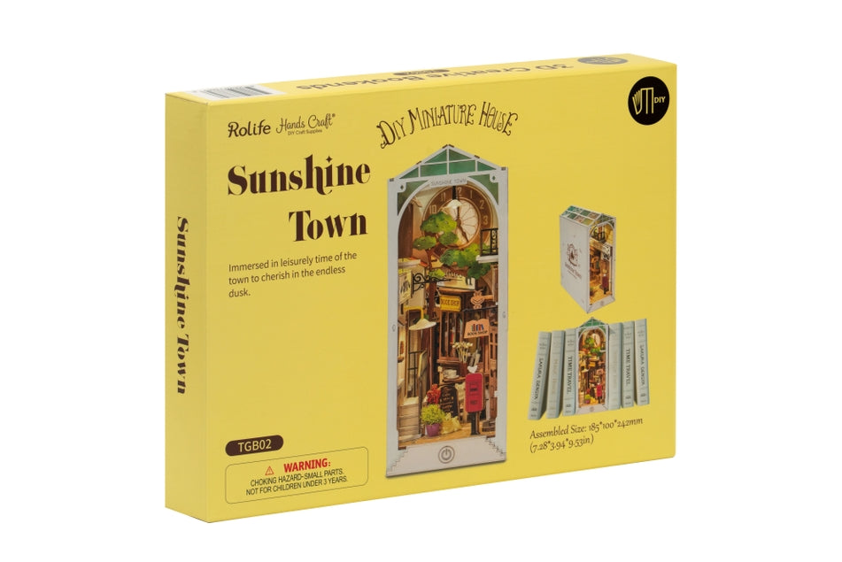 Kit de rincón de lectura Sunshine Town para hacer en casa en miniatura