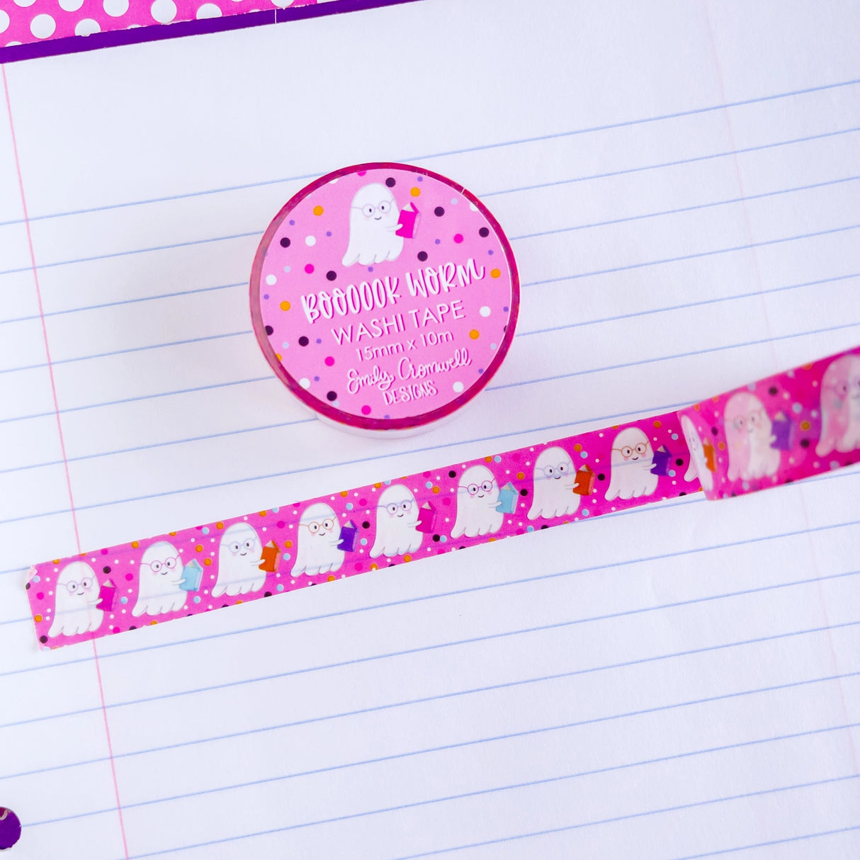✦ DETAILS ✦
Size: 15mm width x 10m length
Removable Washi Tape
Slightly Transparent
Features my hand drawn design as a repeat pattern