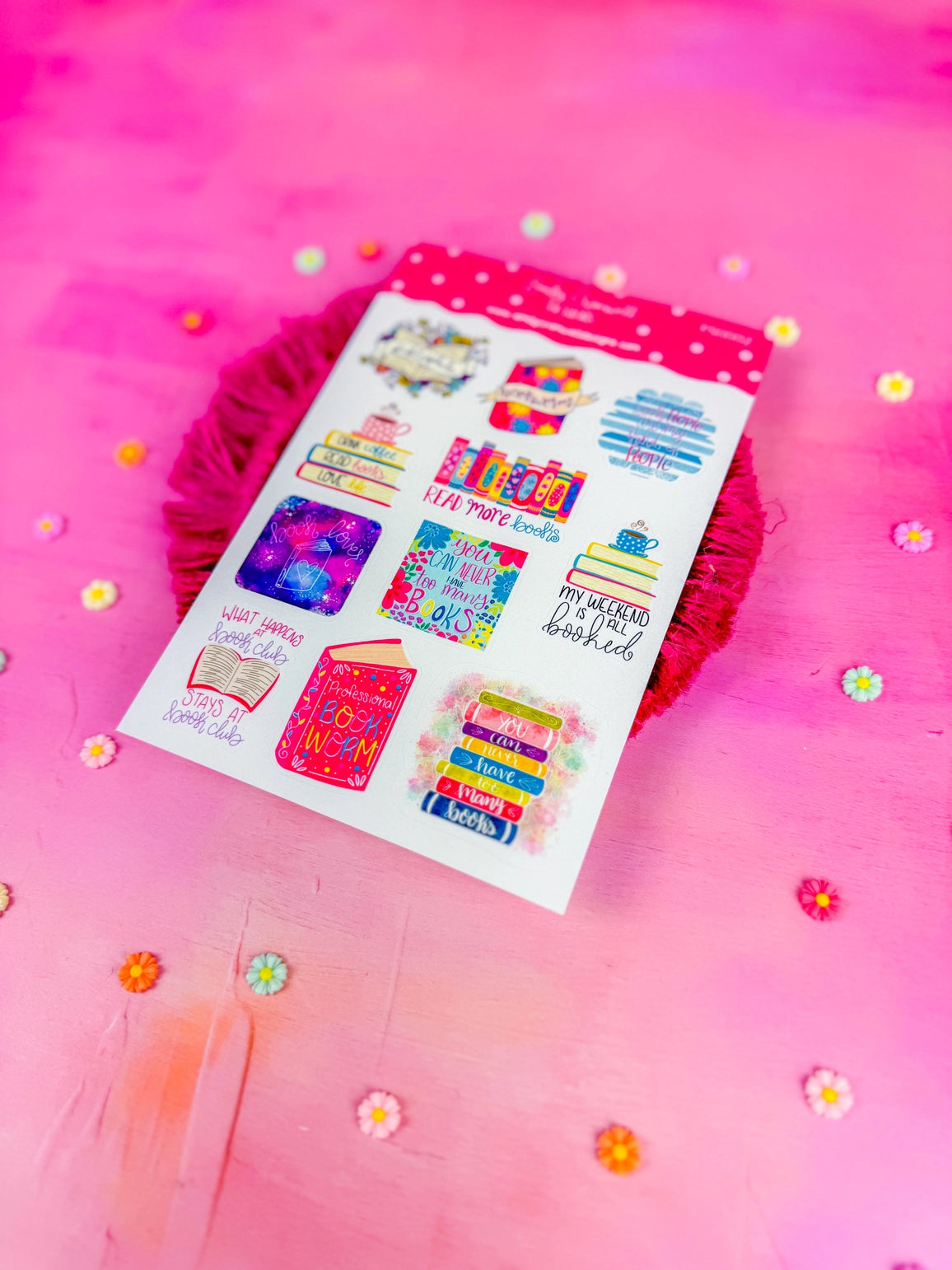 This listing is for one 4.5" x 6.8" sticker sheet with decorative stickers. These are great for any planner type, bullet journals, scrapbooking and so much more!
*DETAILS*
Printed on glossy sticker paper
Each sticker sheet measures 4.5" x 6.8"
Sticker sheets are kiss cut and ready to be peeled and used!