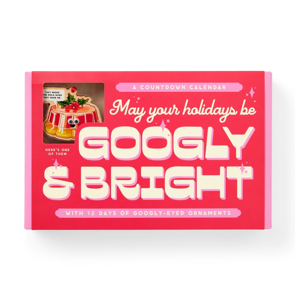 Googly eyes make everything better–even the holidays. That’s why our ‘12 days of Christmas’ inspired countdown calendar features a new googly-eyed wooden ornament to hang on your tree every day–and not just a crapload of swimming swans or whatever. They’re perfect for adding just the right touch of seasonal snark to your holiday festivities.
These ornaments transform classic Christmas novelties into tiny works of art with vibrant colors, whimsical designs, and a playful personality.