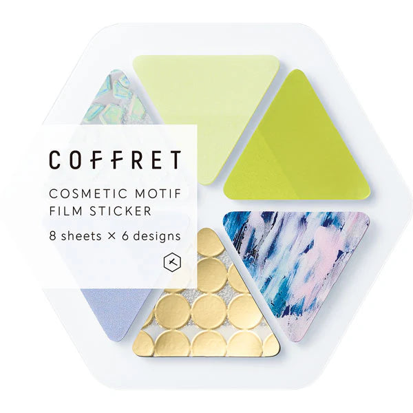King Jim Coffret Cosmetic Motif Film Stickers Triangle Chiffon Yellow