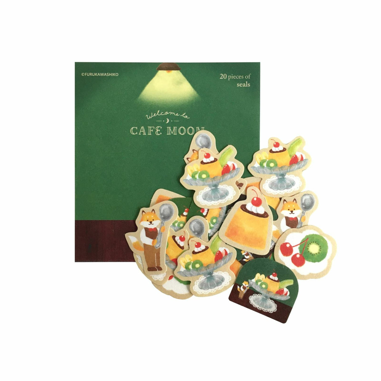 Pegatinas de hojuelas de pudín de café Moon
