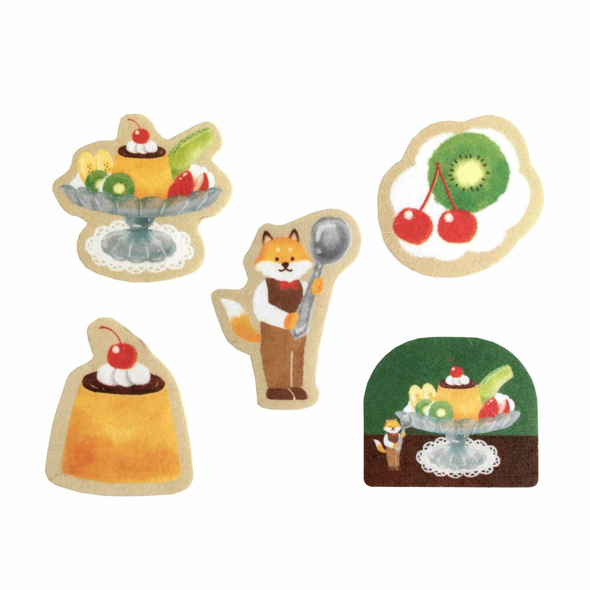 Pegatinas de hojuelas de pudín de café Moon