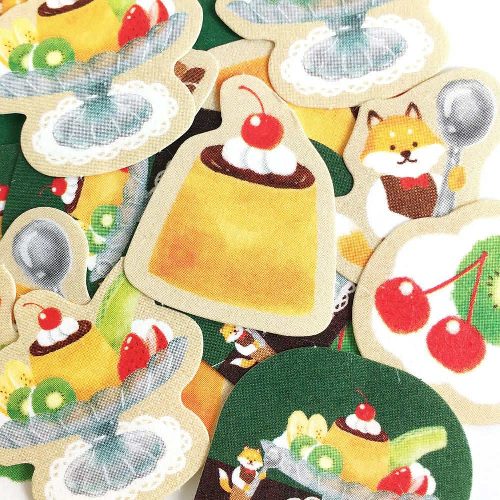 Pegatinas de hojuelas de pudín de café Moon