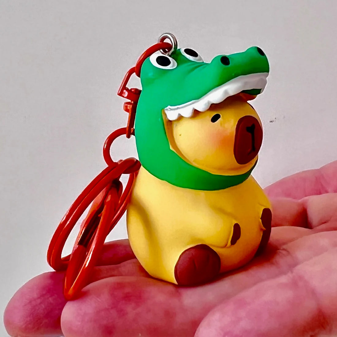 This adorable keychain adds personality wherever you go, whether clipped to your keys, bag, or backpack. Cute, lightweight, and easy to gift, it’s perfect for anyone who loves whimsical accessories or capybara-themed goodies.
Approx 2in x 2in
Includes 1 keychain 