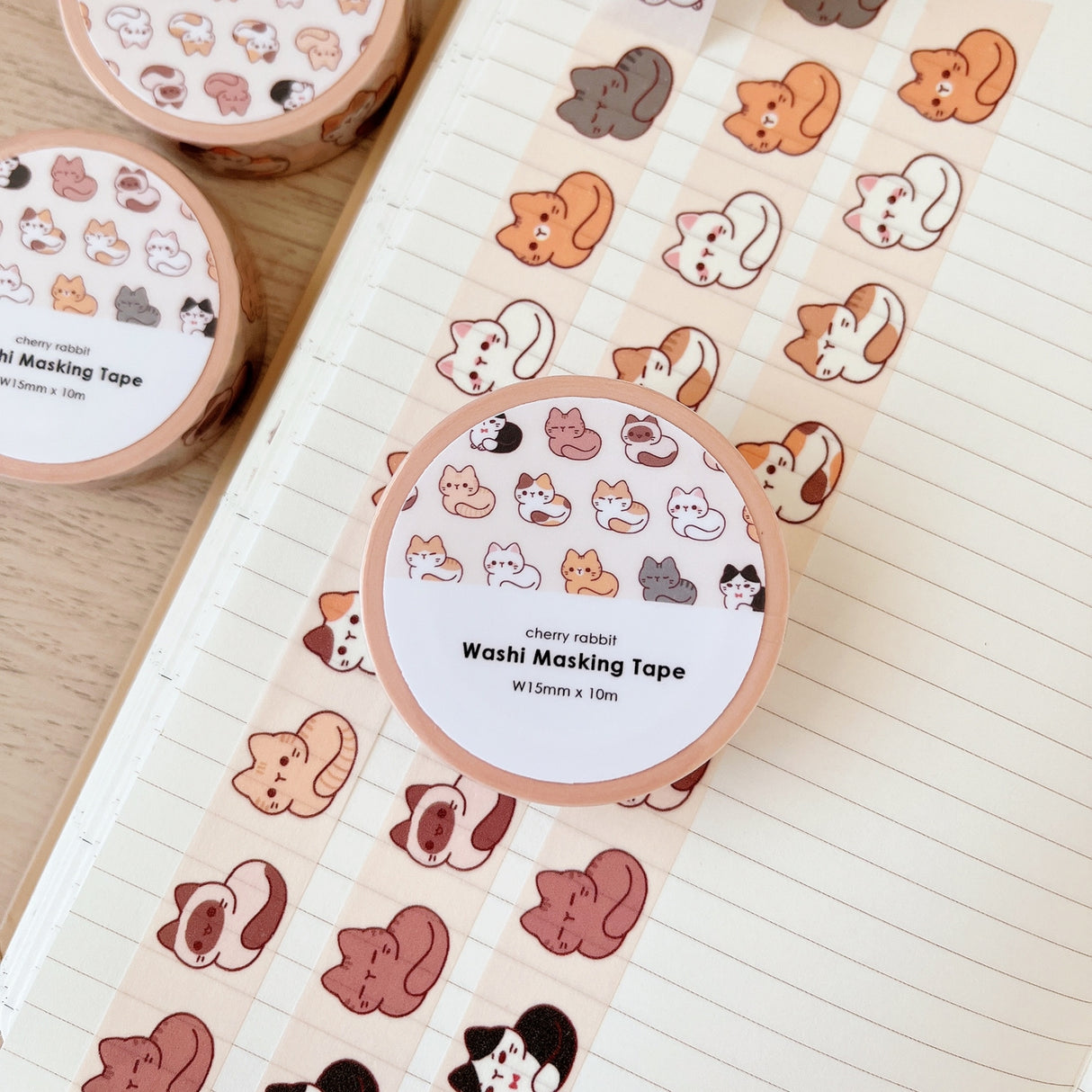 Cherry Rabbit Cat Loafs Washi Tape
