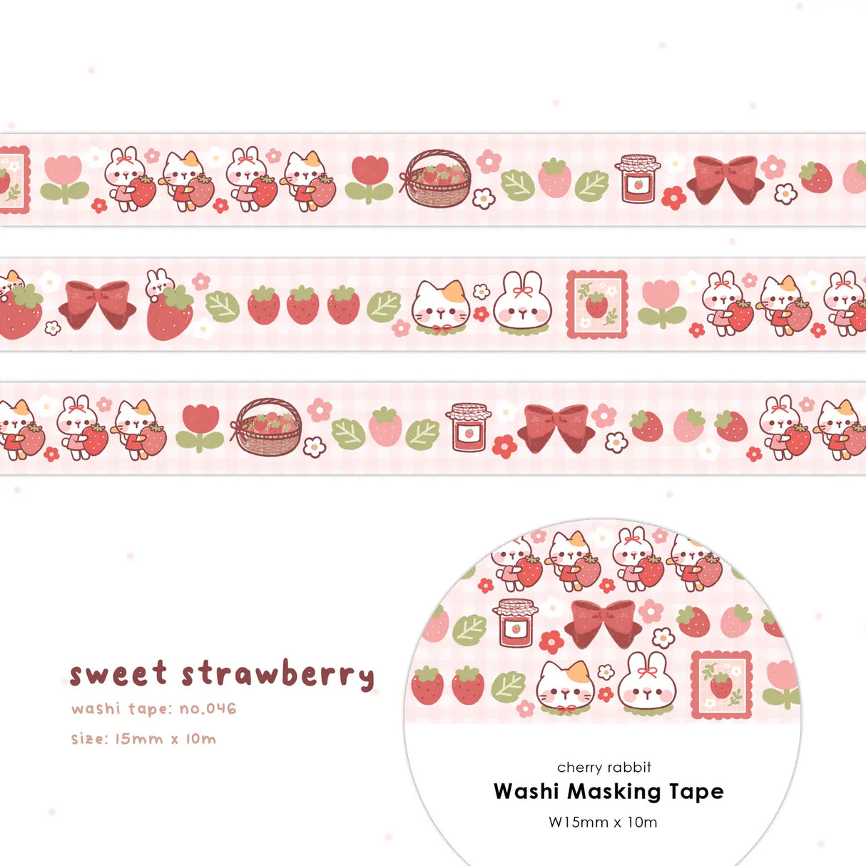 Decorate your planner / diary with this cute little washi tape ♡
Roll size: 15mm x 10m
Material: Washi
Includes 1 roll of washi