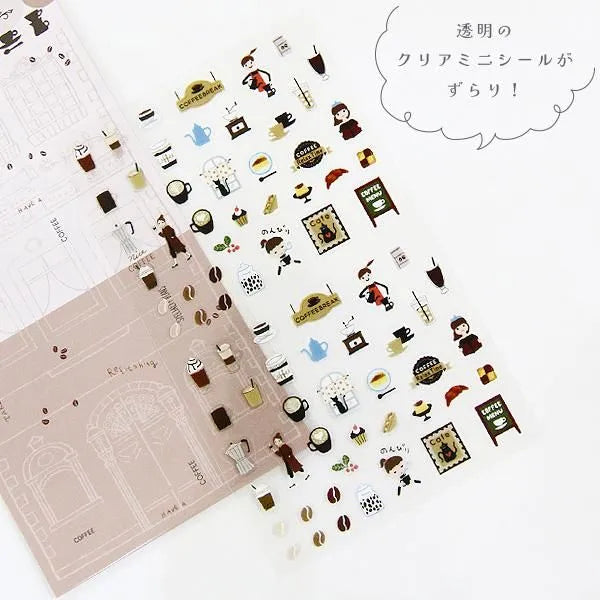 Coffee Time Sticker Sheet
This is a small size transparent material sticker that is easy to decorate in planners or journals. It contains two identical illustrations, so you can use it for preservation, matching, or sharing.
Sheet size: Length 150× Width 90mm
Includes 1 sticker sheet