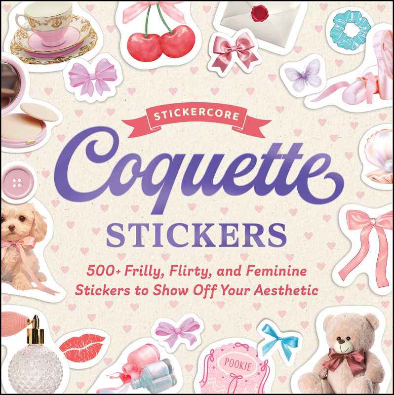 Celebrate your core coquette aesthetic with hundreds of stickers to decorate phones, laptops, ereaders, notebooks, and more in that very femme and demure style.
Ruffles and ribbons. Bows and ballet flats. Lace and lipstick prints. It’s time to let everyone know just how coquette you are. With Coquette Stickers, fans of all things frilly, flirty, and feminine will find over 500 stickers to decorate their lives in their own personal style. Add a touch of romance, whimsy, and vintage flair to everyday items l