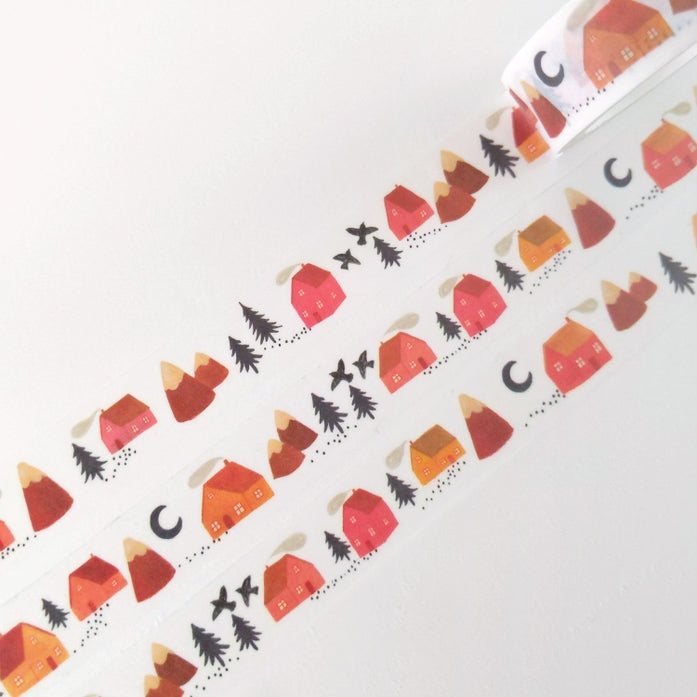 Cinta washi de casas acogedoras