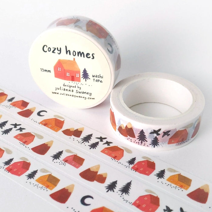 Cinta washi de casas acogedoras