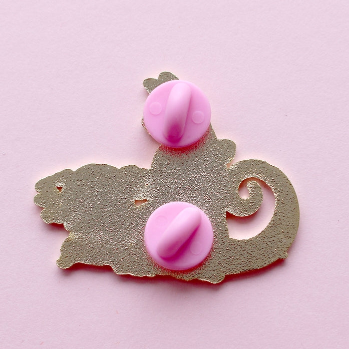 Pin de esmalte con forma de gato en forma de bola de cristal: colección de Halloween