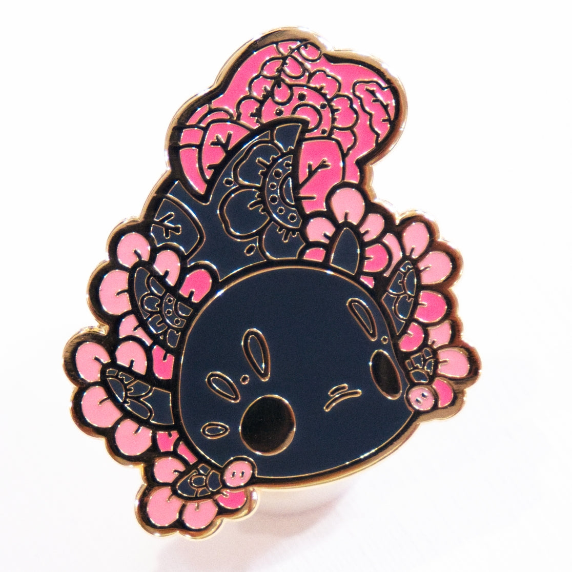 Lindo pin de esmalte de salamandra Mudpuppy