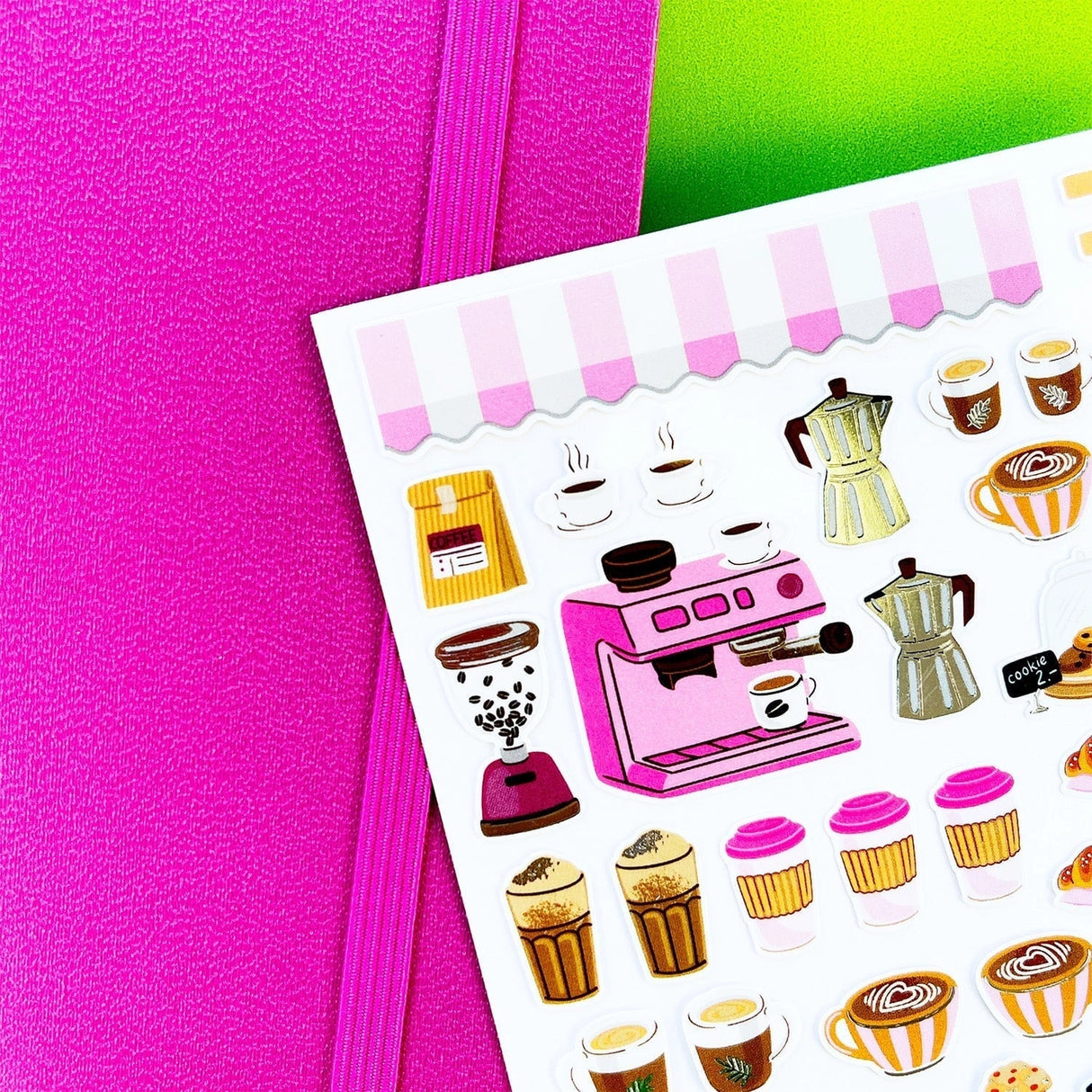 PipStickers are the PERFECT gift for the sticker lover in your life - even if it's you! These unique PVC designs with silver foil accents come on a clear backing and cannot be found anywhere else.
Includes one 4" x 4" sheet of Cutest Cafe PipStickers and includes the Pipsticks manifesto.