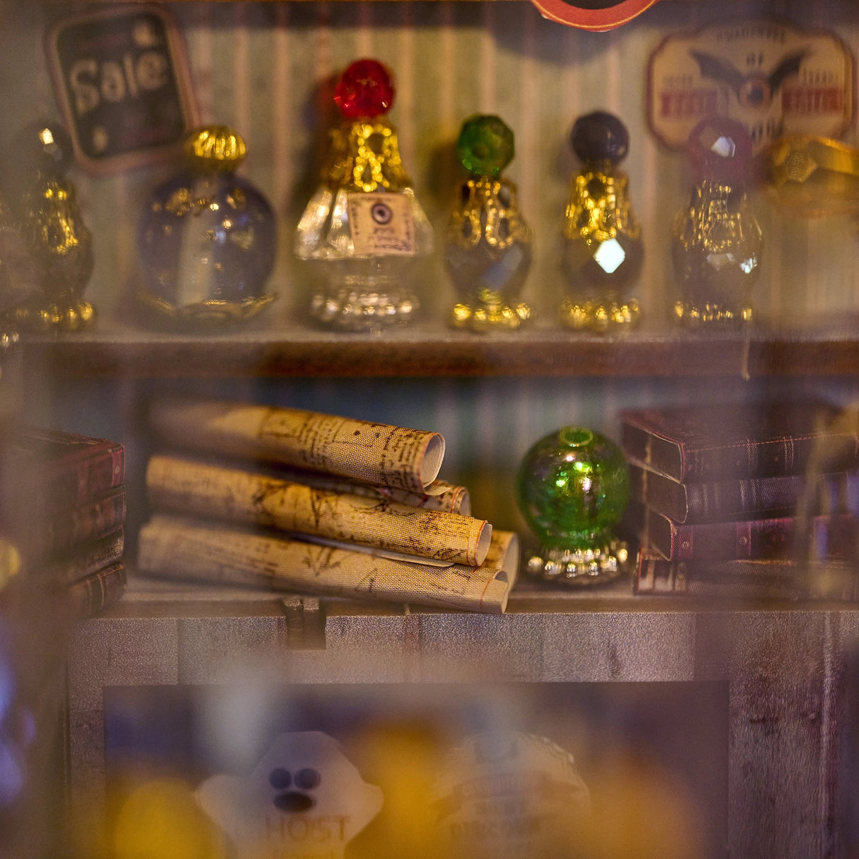 Build your own enchanted apothecary with this Magic Shop DIY kit-a charming miniature store packed with mysterious potions, glowing vials, and shelves brimming with spellbooks, recipe tomes, and dusty old encyclopedias. Every detail tells a story: bubbling brews, glowing glass jars, stacks of arcane books, and secret scrolls tucked into cozy corners.
2 AAA batteries required; batteries are not included.
Ages 14+
322 pieces
Assembled size: 4.5 x 3.9 x 7.4 inches