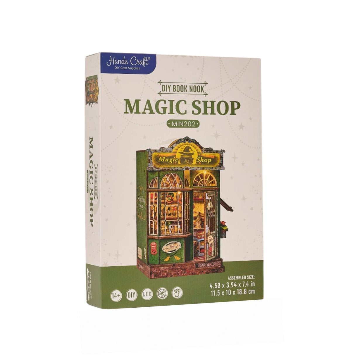 Build your own enchanted apothecary with this Magic Shop DIY kit-a charming miniature store packed with mysterious potions, glowing vials, and shelves brimming with spellbooks, recipe tomes, and dusty old encyclopedias. Every detail tells a story: bubbling brews, glowing glass jars, stacks of arcane books, and secret scrolls tucked into cozy corners.
2 AAA batteries required; batteries are not included.
Ages 14+
322 pieces
Assembled size: 4.5 x 3.9 x 7.4 inches