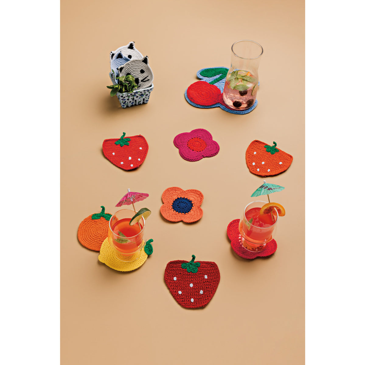 Danica Jubilee - Berry Sweet Crochet Coasters Set of 4
Experience the delightful differences of handmade with the Berry Sweet Crochet Coasters set. Soak up the sun, jam to your own beat, and let your ideas ripen in forever fields with this design from the Berry Sweet collection.