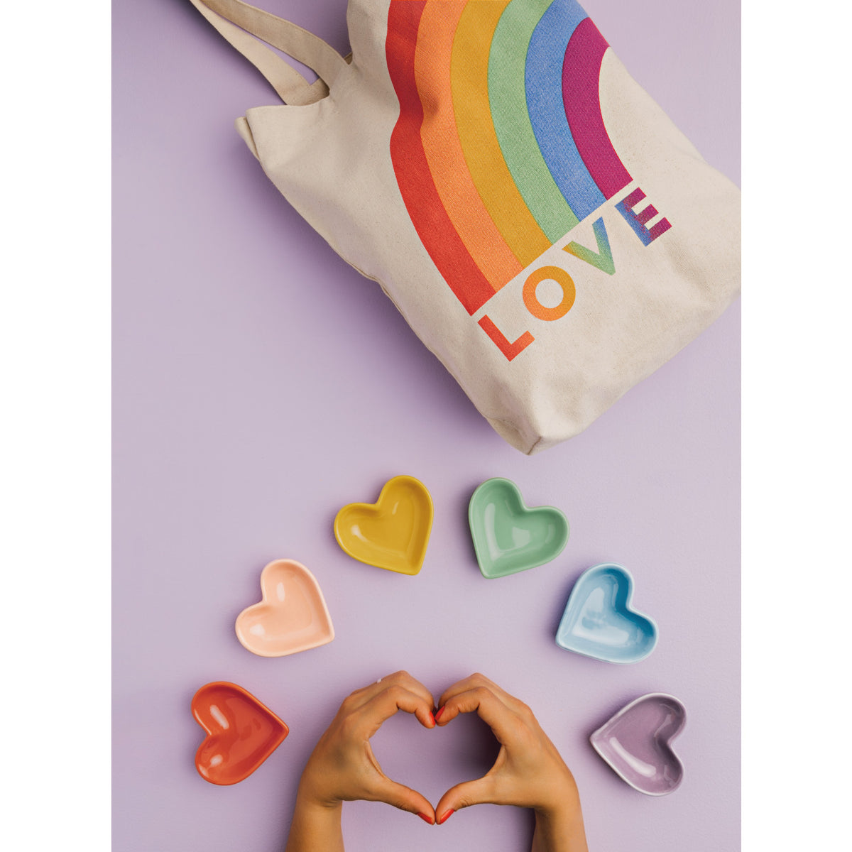 Celebrate Pride in style with this Color Parade pinch bowls set from the Love is Love collection. A percentage of proceeds will be donated to Rainbow Refugee. Danica Jubilee is proud to support Rainbow Refugee, an organization that promotes safe, equitable migration and communities of belonging for people fleeing persecution based on their sexual orientation, gender identity, gender expression, or HIV status.