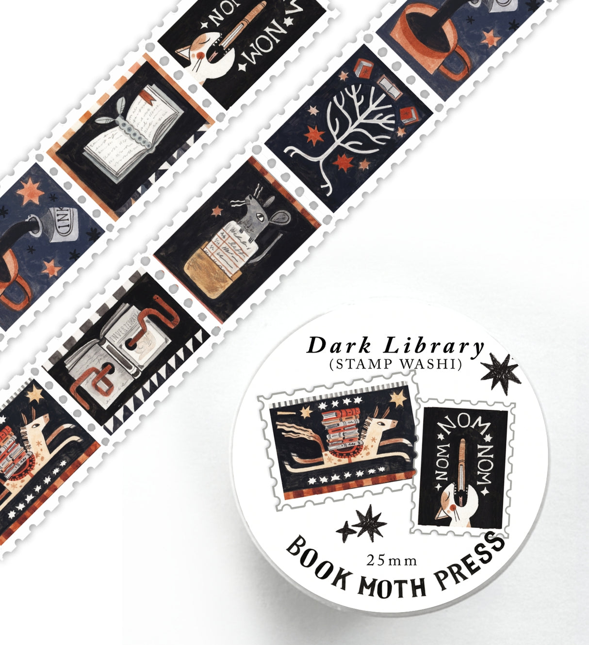 Shelley Couvillion - Dark Library Stamp Washi Tape