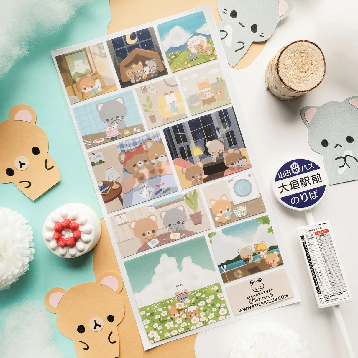 🐻🌼 @lilartstuff’s kawaii sheet follows the sweetest animal friends through their cozy everyday adventures! Whether they’re baking treats, crafting together, doing chores, or curling up for a well-earned rest, these cuties prove that both work and play are always better when shared with friends!
Art by: @lilartstuff