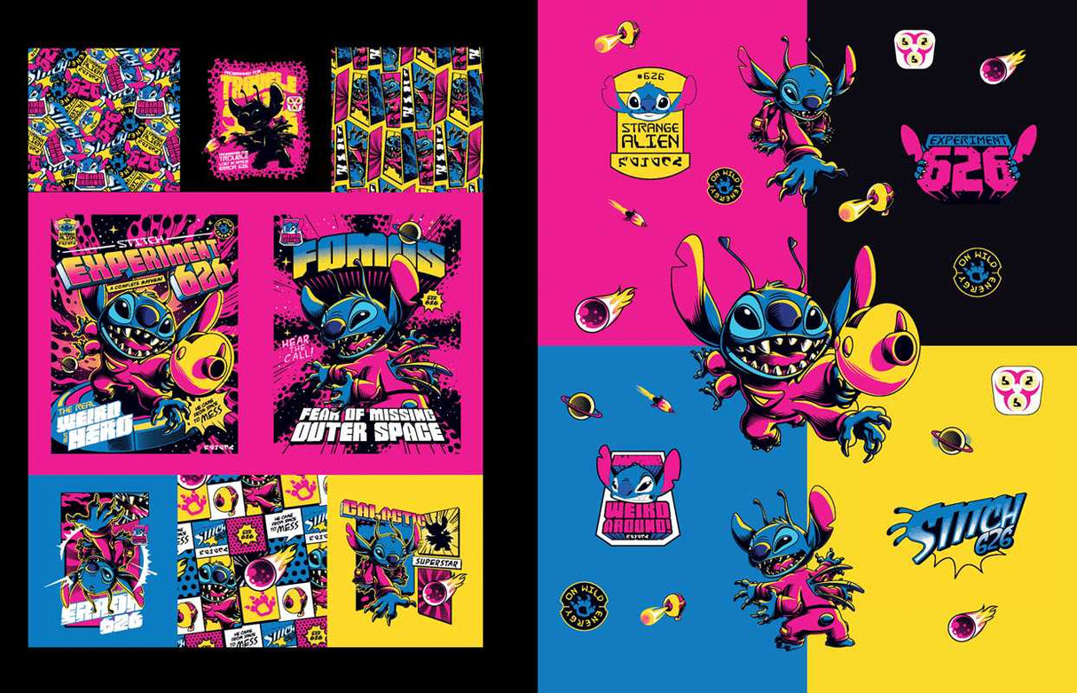 More than 500 colorful stickers of everyone’s favorite blue alien are perfect for scrapbooking or decorating your personal items.
Since the 2002 release of the Disney animated film Lilo & Stitch, the wild blue alien known as Stitch has become a fan favorite—so much that he now has his own sticker book! This collection of more than 500 colorful stickers includes fun and rarely seen images from the Disney archives, including character art, composed graphics, icons, and unique designs that are perfect for scr