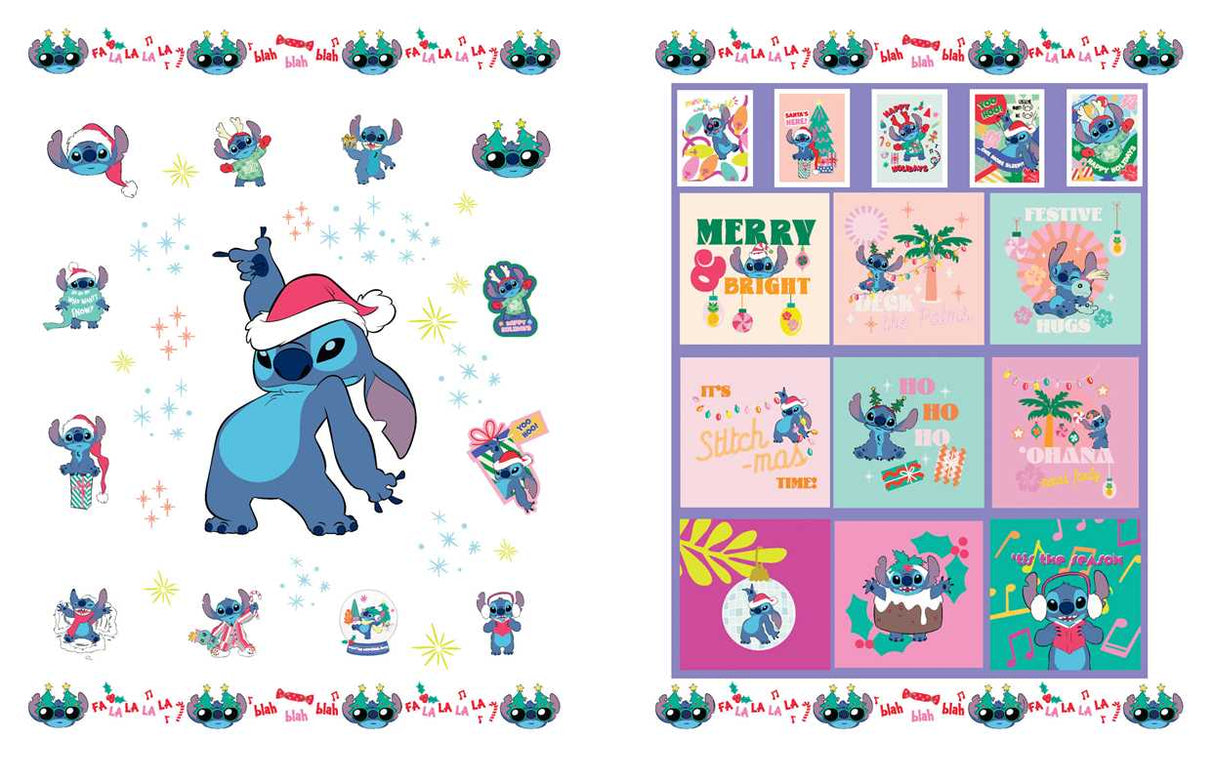 More than 500 colorful stickers of everyone’s favorite blue alien are perfect for scrapbooking or decorating your personal items.
Since the 2002 release of the Disney animated film Lilo & Stitch, the wild blue alien known as Stitch has become a fan favorite—so much that he now has his own sticker book! This collection of more than 500 colorful stickers includes fun and rarely seen images from the Disney archives, including character art, composed graphics, icons, and unique designs that are perfect for scr