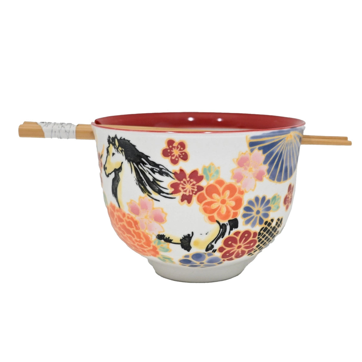 Donburi Bowl with Chopsticks Set Horse
Bowl Size: 5" Dia x 3.75"H
Chopsticks 9"L
Capacity: 18 fl oz
Origin: China