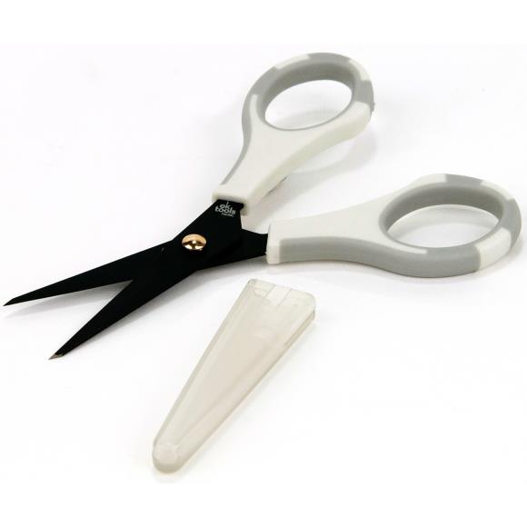 These scissors feature a comfort grip handle that make them perfect to use on all your craft projects! They have non-stick blades and can be used for both right and left handed people.
This package contains Small Precision Scissors, one 5 inch long pair of scissors with a safety cover.