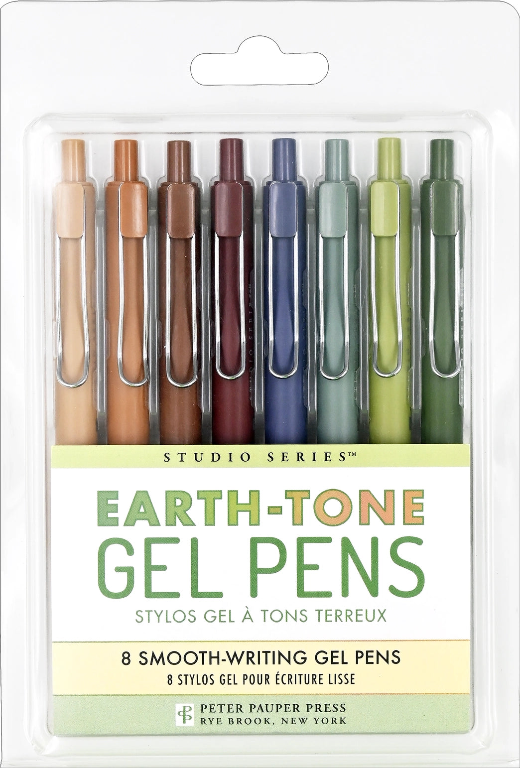 Quick-drying fine-tip gel pens with expressive earth-tone colors provide a seamless flow of ink for a flawless writing experience! Retractable gel pens are perfect for intricate journaling, drawing, planning, and more! Ultra-fine 0.5 mm tips for precision writing. Smudge-free. No bleed-through. Choose from a palette of 8 earth tones to bring a touch of nature to all your writing projects. Perfect for sketching, note-taking, and correspondence. 8 earth-tone colors feature greens, blues, and browns.