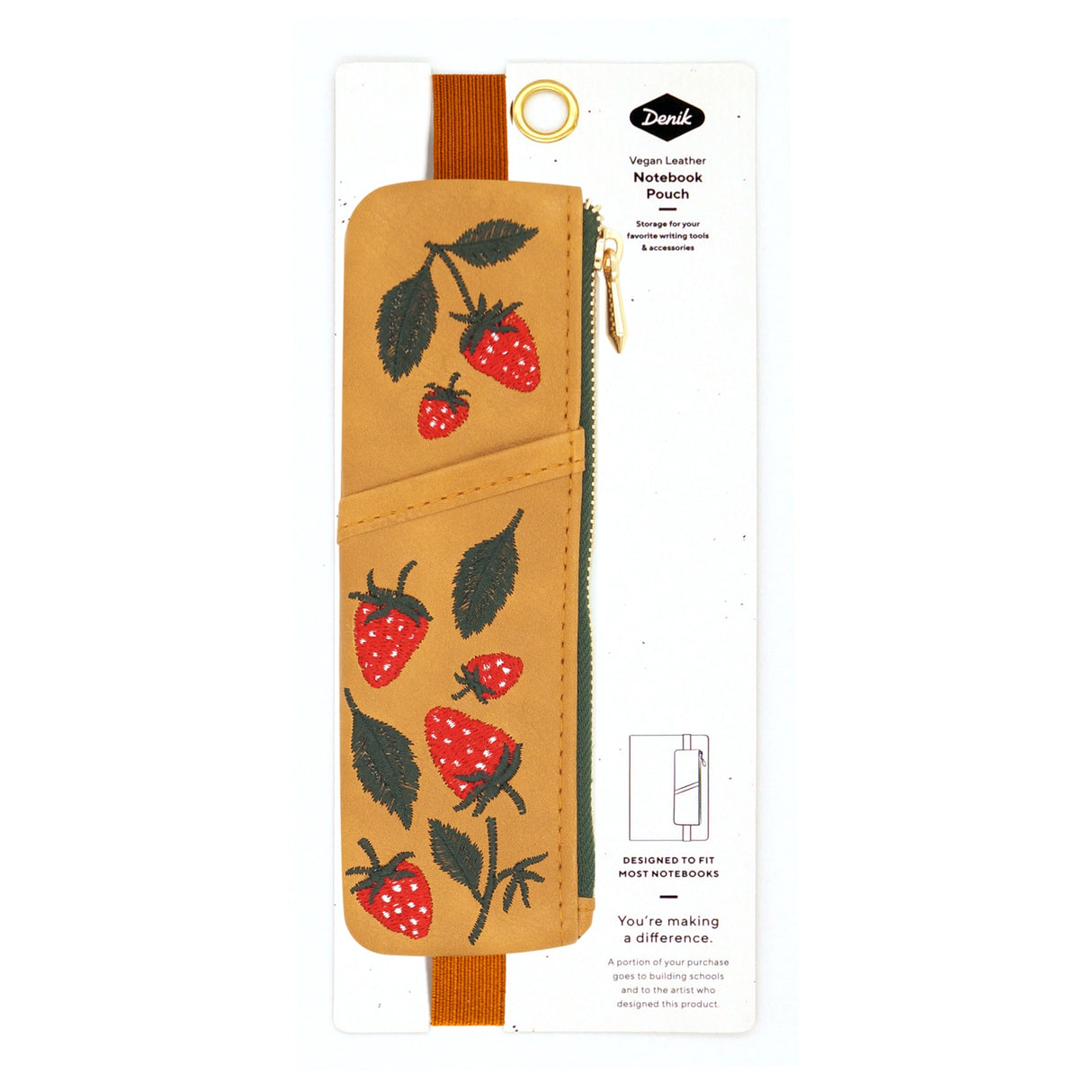 Elana's Berries Embroidered Notebook Pouch
