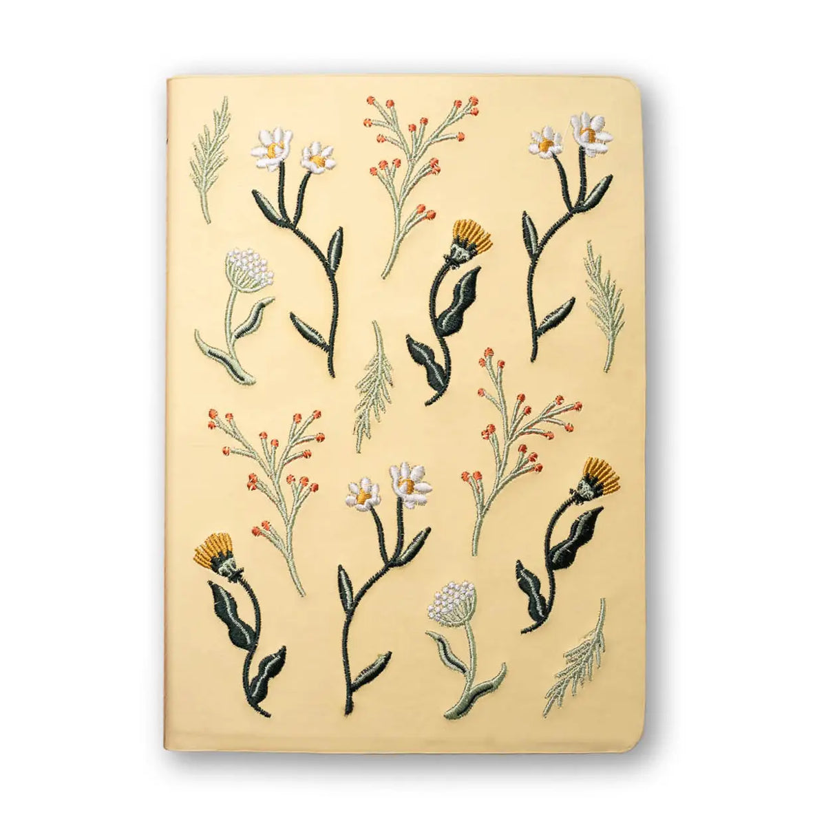 Embroidered Butter Yellow Blooms Hardbound Notebook
Premium embroidered cover and beautiful cream-colored lined pages making it easy to keep track of even the smallest details. Complete with a rich, satin ribbon allowing you to bookmark your favorite pages and experiences.
5.75" x 8.25" hardcover journal notebook
Embroidered cover artwork
144 lined pages
Glorious Smythe-sewn binding allows notebook to lay flat
Ribbon Bookmark
Durable binding and high-quality paper for a premium writing experience
Ideal fo