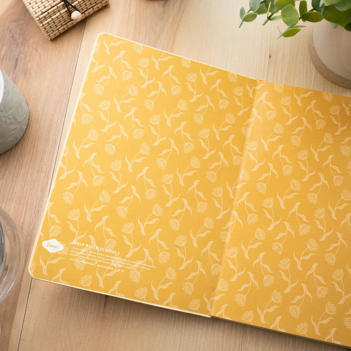 Embroidered Butter Yellow Blooms Hardbound Notebook
Premium embroidered cover and beautiful cream-colored lined pages making it easy to keep track of even the smallest details. Complete with a rich, satin ribbon allowing you to bookmark your favorite pages and experiences.
5.75" x 8.25" hardcover journal notebook
Embroidered cover artwork
144 lined pages
Glorious Smythe-sewn binding allows notebook to lay flat
Ribbon Bookmark
Durable binding and high-quality paper for a premium writing experience
Ideal fo