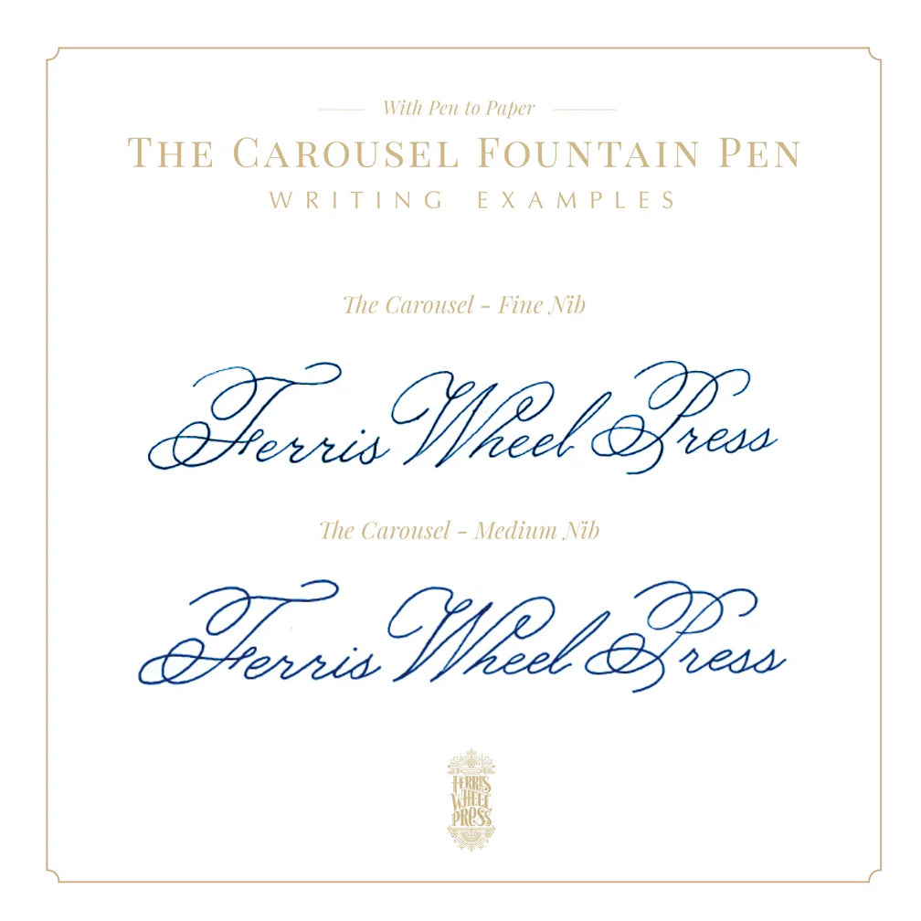 Fête Chinoise | Aluminum Carousel Fountain Pen - Serpentine Blooms