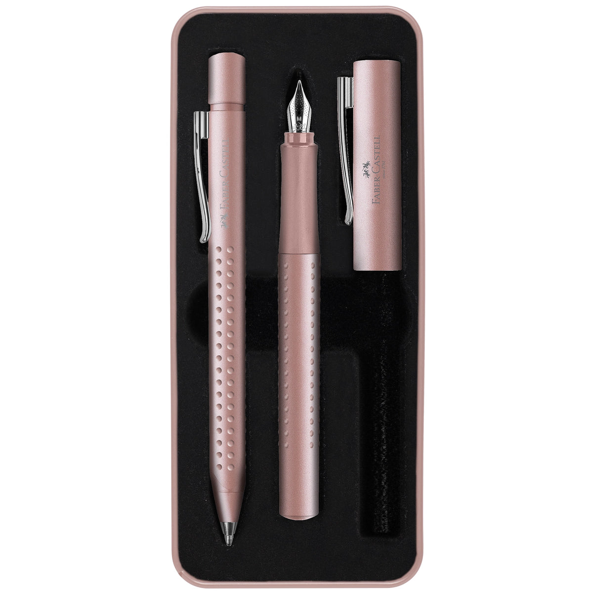 The latest addition to the Grip 2011 collection introduces a refreshing twist with the new pale rose color. These cool pink pens have a subtle shimmer effect, adding a beautiful contrast to the classic color selection of these writing instruments.