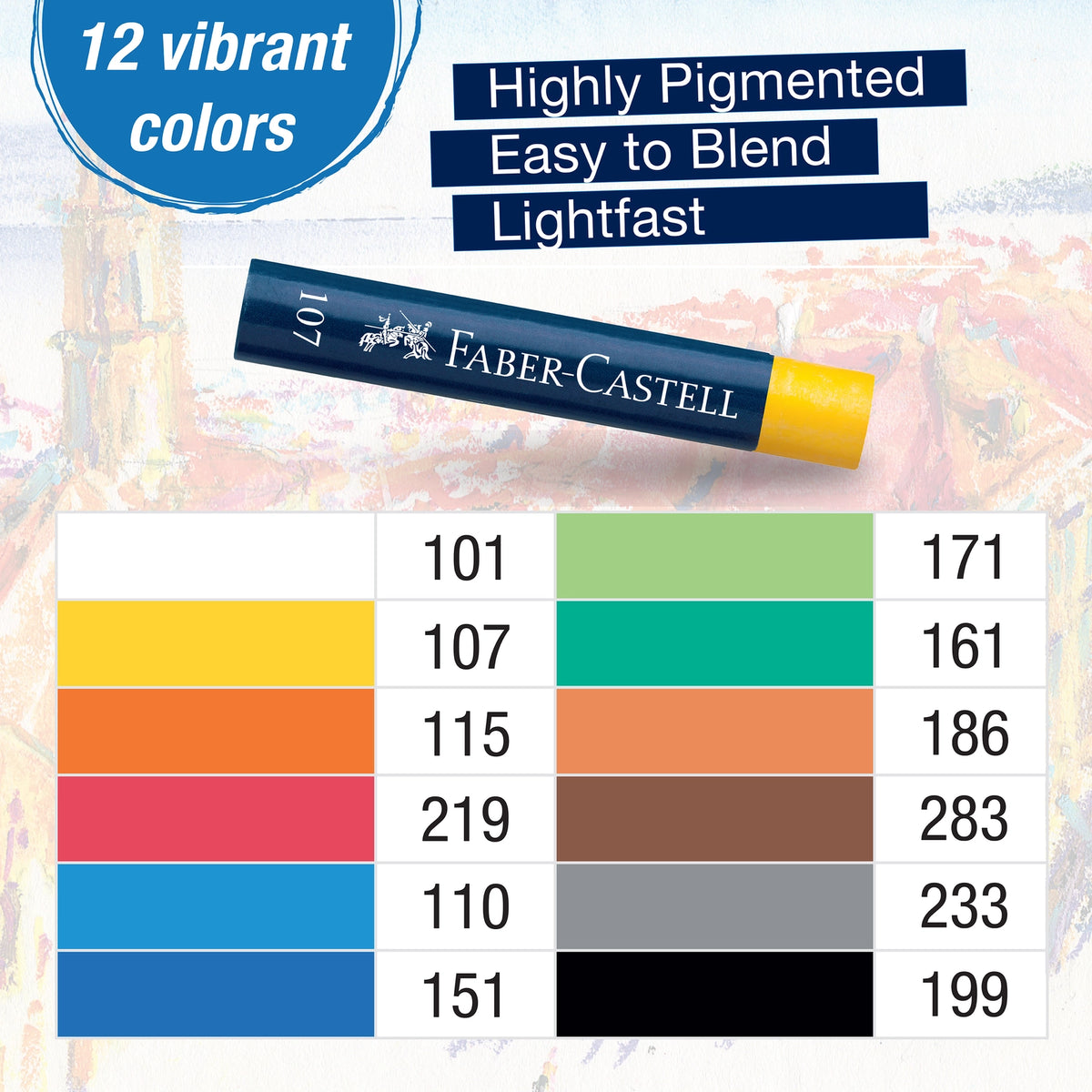 Faber-Castell Oil Pastel Crayons - 12ct