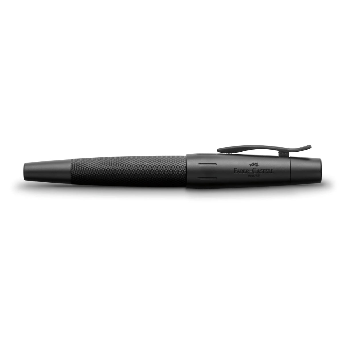 The e-motion Pure Black, with its dynamic shape and striking matte black finish, ignites a sense of passion and sophistication. The deep, trendy shade with its modern elegance, stands out in any collection. The masculine aluminum barrel, adorned with an intricate guilloche pattern, captivates connoisseurs and pen enthusiasts alike.
e-motion writing instruments feature a bulbous barrel and tapered design, ensuring the pen rests comfortably in your hand for hours of uninterrupted writing, drawing and sketchi