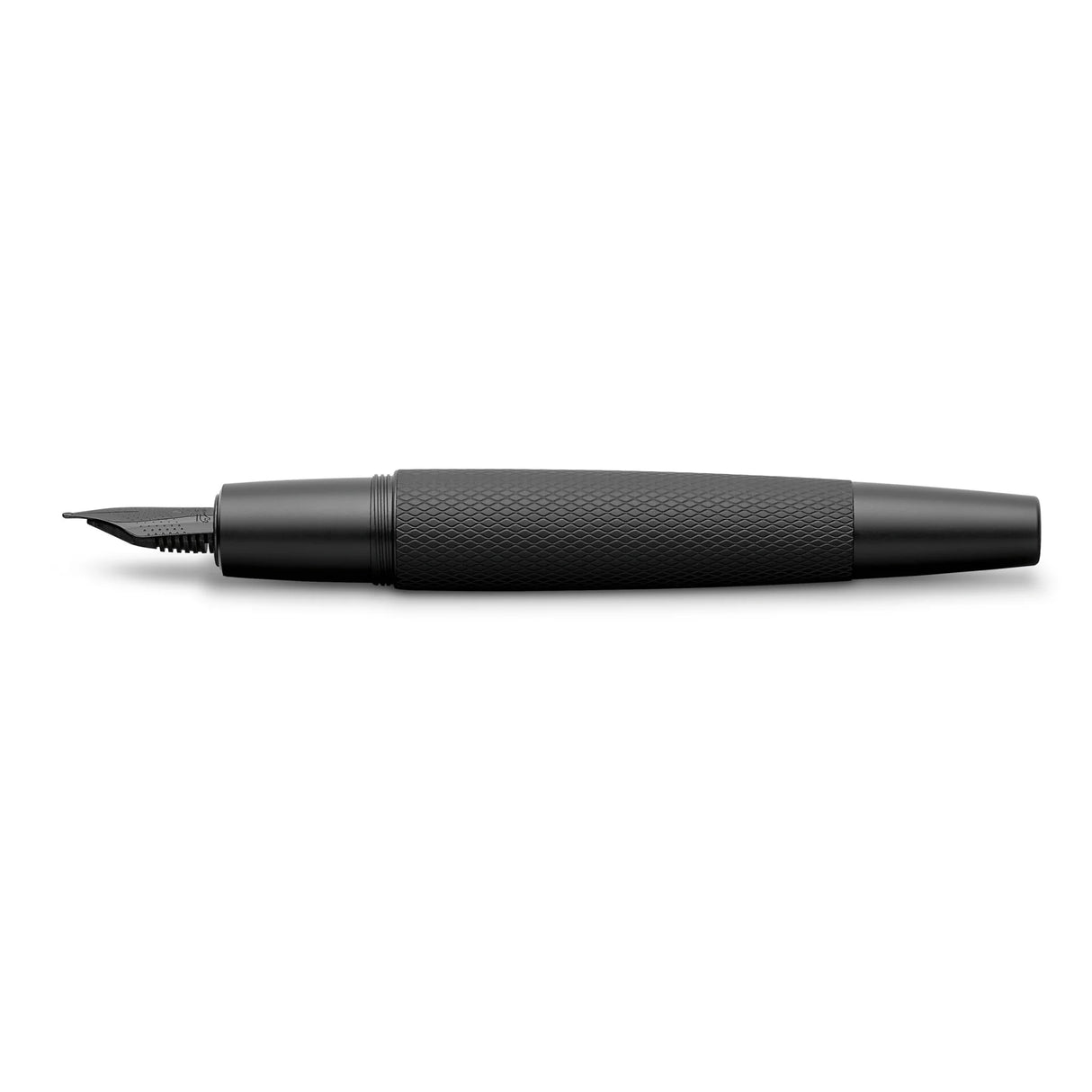 The e-motion Pure Black, with its dynamic shape and striking matte black finish, ignites a sense of passion and sophistication. The deep, trendy shade with its modern elegance, stands out in any collection. The masculine aluminum barrel, adorned with an intricate guilloche pattern, captivates connoisseurs and pen enthusiasts alike.
e-motion writing instruments feature a bulbous barrel and tapered design, ensuring the pen rests comfortably in your hand for hours of uninterrupted writing, drawing and sketchi