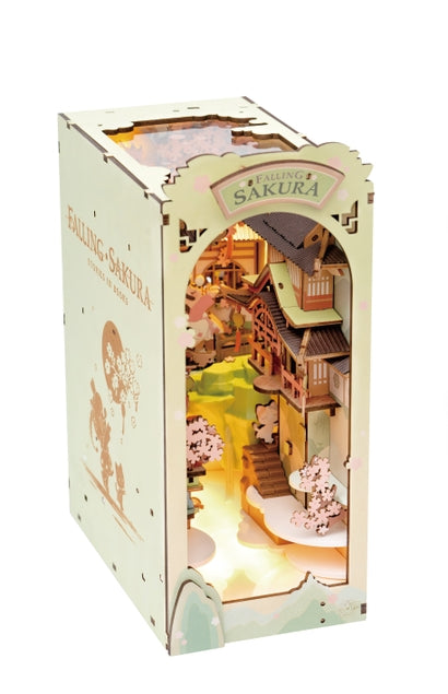 Falling Sakura Book Nook Kit Diy Miniature House