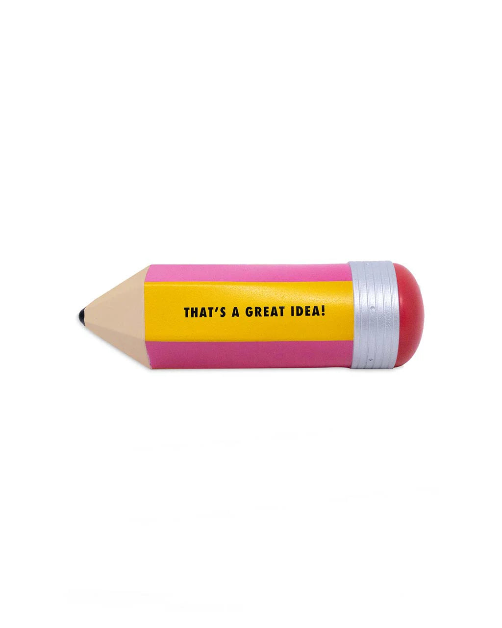 Let it all out with this pencil-shaped de-stress ball. It’s made of slow rising polyurethane foam, which basically just means that no matter how tight you squeeze it, It’ll always go back to its original shape. So squeeze all your troubles away, this pencil isn’t going anywhere.