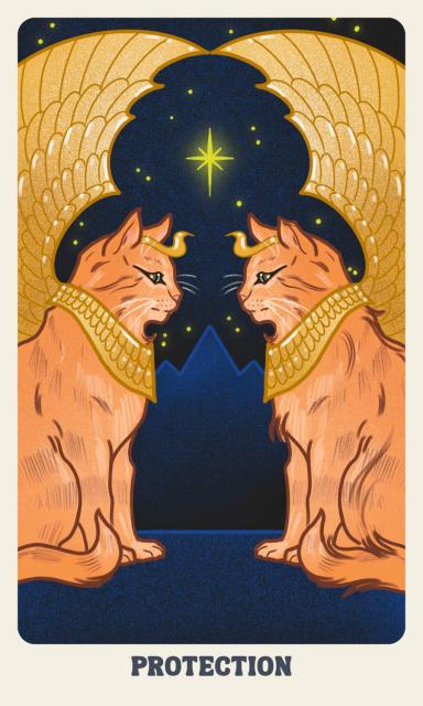 Tap into the wisdom of the feline spirit with this deluxe oracle deck and guidebook from author of Amenti Oracle Jennifer Sodini and artist Amelia Rose. Feline Mystique delves into the enchanting world of cats, exploring their roles in folklore, myth, and pop culture through the unique personalities and enigmatic qualities of different breeds.