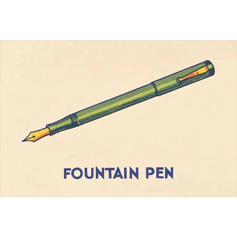 Elevate your inventory with this classic 3.5" x 5.5" postcard featuring an image from our Kid Stuff collection titled Fountain Pen. It captures a nostalgic, vintage-inspired aesthetic that customers love. Perfect for adding a charming, retro flair to your repertoire.
• Size: 3.5" × 5.5"
• Made in USA using biodegradable, recycled, and recyclable materials