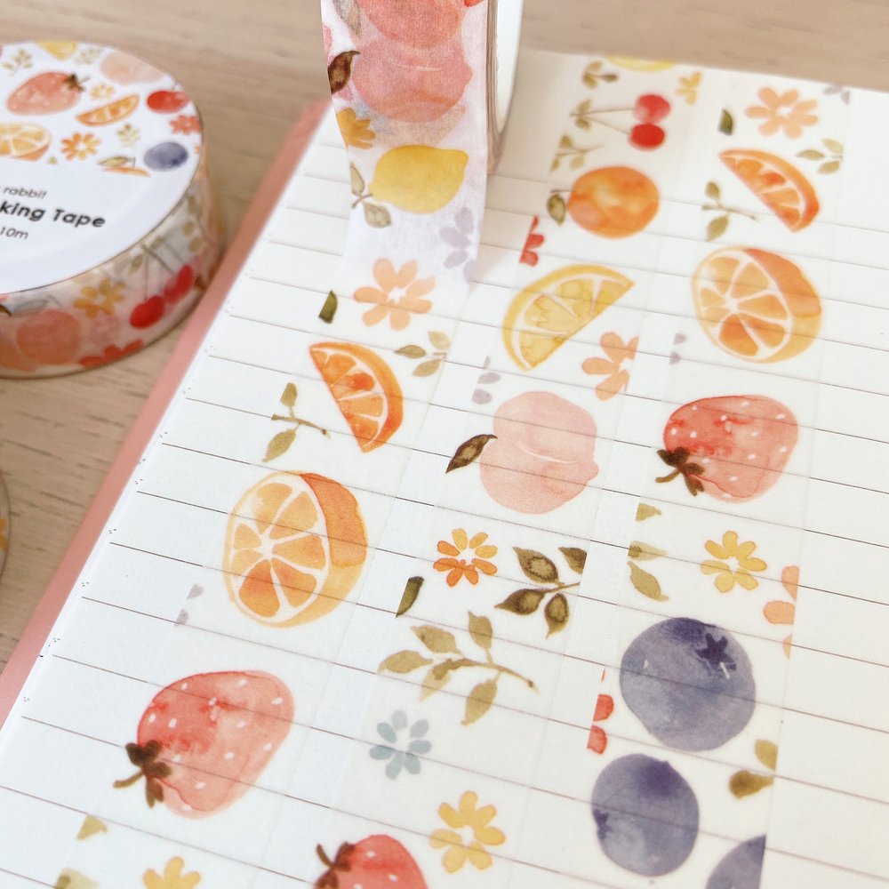 Cherry Rabbit Fruits Washi Tape