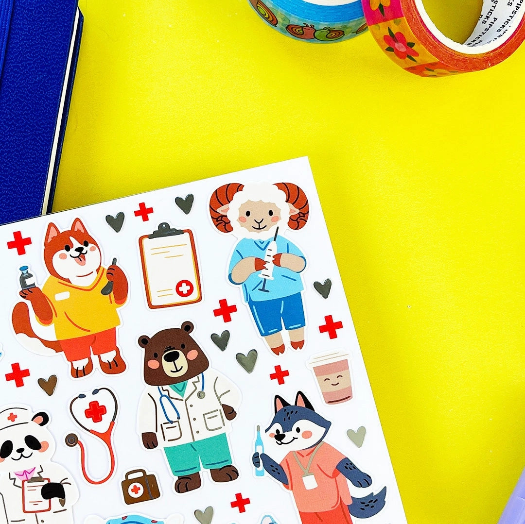 PipStickers are the PERFECT gift for the sticker lover in your life - even if it's you! These unique PVC designs with silver foil accents come on a clear backing and cannot be found anywhere else.
Includes one 4" x 4" sheet of Fur-st Responders PipStickers and includes the Pipsticks manifesto.