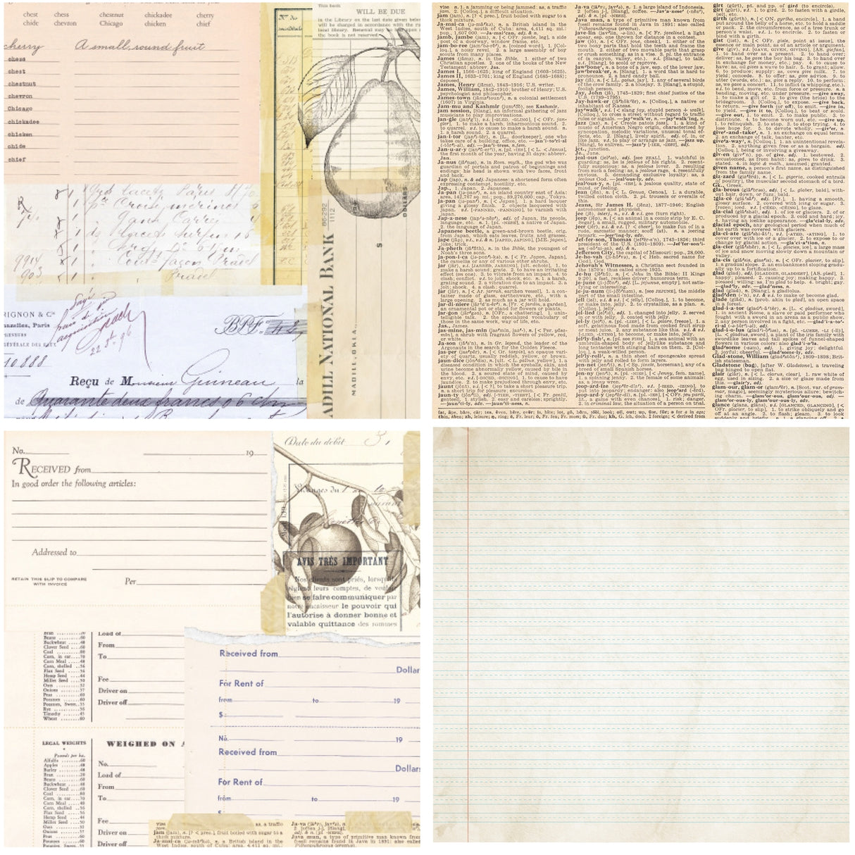 Ginger Snap Ledger 12x12 Single Sided Paper Pack - 16 Sheets